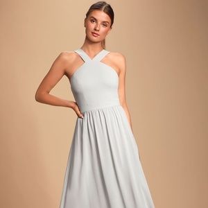 Lulu’s Air is Romance Grey Maxi Dress